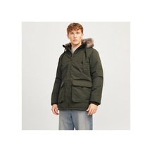 Jack & Jones Suni Kürk Detayli Rüzgara Dayanikli Kapüsonlu Parka - Construct Rosin