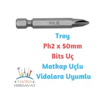 Troy Ph2 x 50 MM Bits Yıldız Uç Tornavida Ucu 1 Adet
