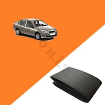 Renault Symbol 08-12 Uyumlu Deri Direksiyon Kılıfı Kaliteli Dikmeli Siyah