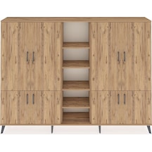 Arges Dolap 14 Raflı 8 Kapaklı 220x30x163 Çam-çam Atlas Çam - Atlas Çam
