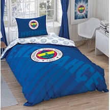 Taç Lisanslı Nevresim Takımı Fenerbahçe Lacivert Logo Tek Kişilik