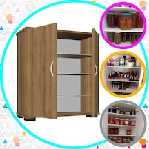 Modilayn Bulut Ayakkabı Dolabı, Kapı Önü Ayakkabılık Raflı Dolap, Meşe