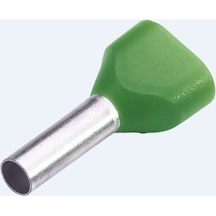 İzoleli Çift Giriş Yüksük 2x6 Mm Yeşil 100 Adet