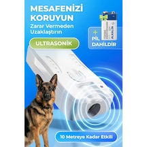 Ultrasonik Kedi Köpek Kovucu Cihaz - 10 Mt Etkili Taşınabilir El Tipi Pil Dahil Hayvan Uzaklaştırıcı