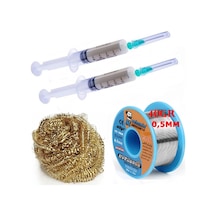 Mechanic/ Lehim Sn63/pb37 40g 0,5mm Havya Ucu Temizleme Teli Lehim Toplama Set02