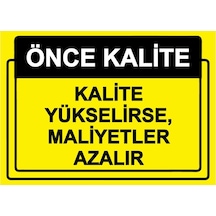 Önce Kalite. Kalite Yükselirse, Maliyetler Azalır İsg Uyarı Levhası Pvc A3 30x42 Cm