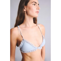 Defacto Tül Kumaş Çıkarılabilir Kap Pedli Balensiz Açık Mavi Bralet H6493ax26spbe550 Mavi-be550