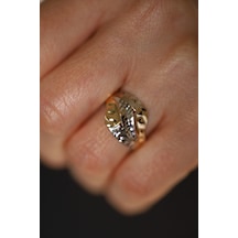 14 Ayar Altın Taşsız Kalemli Anne Yüzük 2 - Yzk26866