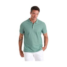 Hatemoğlu Yeşil Regular Fit Merserize Polo Yaka Pamuklu Tişört 35362024c021 Yşş Yeşil