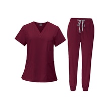 Suntek Kadın Üniforma Scrubs Set Üstü Ve Xl-kırmızı