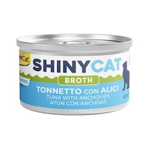 Gimcat Shinycat Sos İçinde Ançüezli Ton Balığı Kedi Konserve Maması 70 Gr