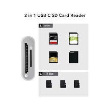 Nk1023 2&apos Si 1 Arada Telefon Ve Pad İçin Type-c Den Sd Karta Otg Sd/tf Bellek Dönüştürücü Tak Çalıştır Kart Okuyucu