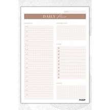 Günlük Planlayıcı - A4 Ebat Yapılacaklar - 30 Yaprak - Daily Planner - 0294 Çok Renkli