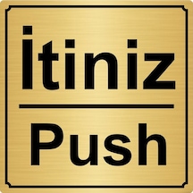 Itiniz/Push 20Cmx20Cm Metal Yönlendirme Levhası Altın Renk Metal