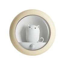 Shineyee Bebekler İçin Şirin Kedi Şeklinde Hareket Sensörlü Gece Lambası - 2 Parlaklık Seviyeli, 4000k Sıcak Işık Sari