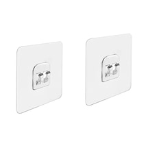 Yapışkanlı Banyo Mutfak Eşya Taşıma Raf Askılığı 2 Adet -al4269 Şeffaf