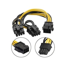 Pcı Express 6-Pin To 2X6 + 2-Pin 6-Pin / 8-Pin Gpu Power Güç Ka