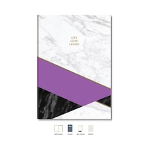 Mermer Defter Çizgili Mor 17x24cm