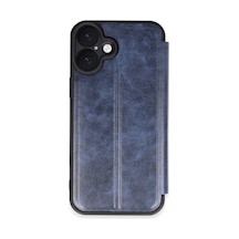 Magicool Apple iPhone Uyumlu 16 Plus Kılıf Flip Cover - Lacivert