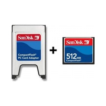 Sandisk 512 Mb Cf Kart Compact Flash + Pcmcıa Cf Adaptör