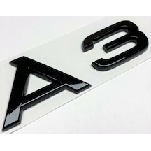 Audi A3 Piano Black Bagaj Yazısı Arması Logosu 3m 3d Abs