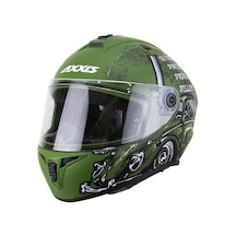 Axxis Draken S Iron Peace Kapalı Kask Mat Yeşil