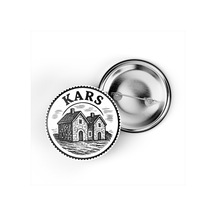 5 Adet İğneli Çanta Rozeti - Taş Evler - Kars - 44 MM Çok Renkli