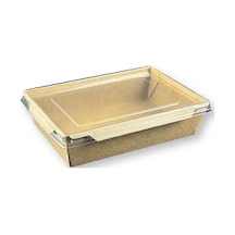 Kapaklı Kraft Yemek Kabı Lunch Box 1200ml 50 Adet