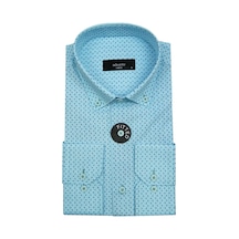 Erkek Slim Fit Puantiyeli Gömlek Bgl-st00161 Mint