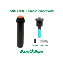 Rain Bird Rvansst Döner Nozul, Açı Ayarsız, 1,5x9,1 Mt. Ve Us400 Boş Gövde Seti
