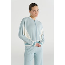 Hummel Farah Fermuarlı Sweatshırt 922175-9950 Mavi