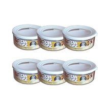 Yuvarlak Contalı Erzak Saklama Kabı 425 Ml 6 Lı Set Şeffaf Çok Renkli