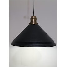 Riolight Retro Siyah Içi Beyaz Tekli Metal Sarkıt Çap: 33Cm (538289260)
