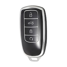 Autohan Keys Chery Tiggo 8 Pro, Omoda 5, Tiggo 7 Avantgarde Araç Anahtarı Koruma Kılıfı, Siyah-gümüş