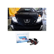 Peugeot 207 Led Xenon Uzun Far Ampulü H1 Ultimate 9500 Lumens Yeni Seri Beyaz