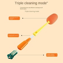 Yeşil Havuç Suyu 3 In 1 Şişe Fırça Seti Şişe Temizleme Fırçası Bardak Temizleme Aracı Biberon Fırça Seti