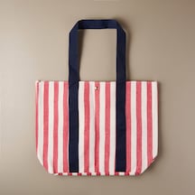 Soft Plaj Çantası - Kırmızı - 48x35 Cm Çok Renkli