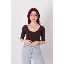 Busem S0016663 Kadın Bluz Acı Kahverengi