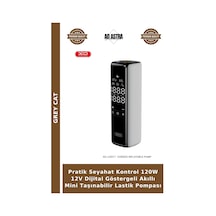 Pratik Seyahat Kontrol 120w 12v Dijital Göstergeli Akıllı Mini Taşınabilir Lastik Pompası