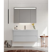 Orka Varna 100 Cm Mat Beyaz Banyo Dolabı Takımı Mat Beyaz