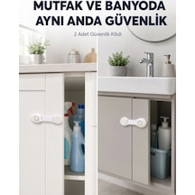 2'li Dolap Ve Çekmece Güvenlik Kilidi Seti