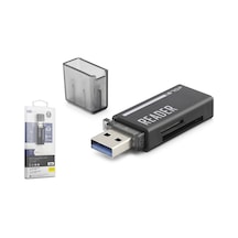 Usb Type-c 3.2 Gen1 Kart Okuyucu Sd Microsd 5 Gbps Siyah C306