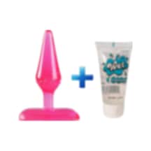 Truva Shop Süper Mini Jel Dokulu Anal Plug Pembe + 50 Ml Kaydırıcı Jel