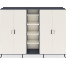 Arges Dolap 12 Raflı 4 Kapaklı 220x30x163 Antrasit-aytaşı Aytası - Antrasıt