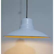 Riolight Retro Beyaz Içi Gold Tekli Metal Sarkıt Çap: 37Cm