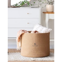 Mavaux Çok Amaçlı, 40cm-36cm, Sepet, Jüt, Hasır, Dokuma Sepet, Düzenleyici Jüt