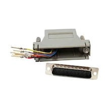 Modüler Çevirici - 25 Pin D-Sub Erkek - Rj45 Dişi