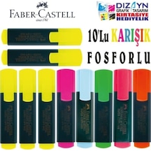 Fosforlu Kalem 10lu 5sarı+5karışık Yeşil