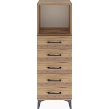 Arges Dolap Tek Raflı 5 Çekmeceli 44x30x134 Çam-çam Çam Arges Dolap Tek Raflı 5 Çekmeceli 44x30x134 Çam-çam Çam