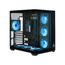 AERSTONE Trion 850 Watt 80+ Bronz 7 Fanlı RGB Akvaryum Oyuncu Kasası